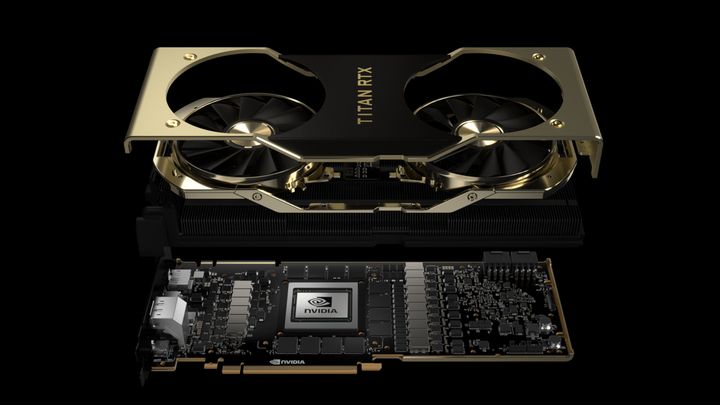 NVIDIA Titan RTX był swego czasu jedną z najdroższych kart graficznych na rynku. Do gier znacznie lepiej nadawały się jednak inne konstrukcje. Źródło: NVIDIA - Ranking kart graficznych Nvidia GeForce i AMD Radeon. Czerwiec 2022 - dokument - 2022-06-09
