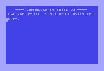 Ekran startowy Commodore 64.
