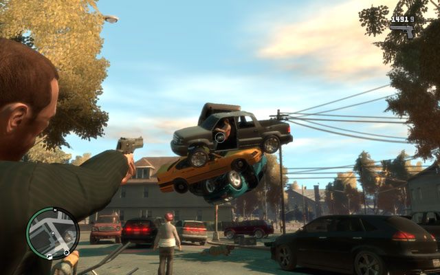 Grand Theft Auto IV mod Gravity Gun v.2