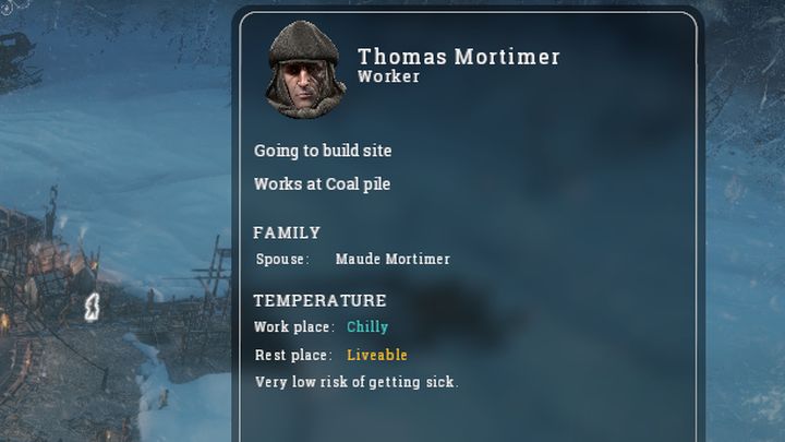 Każdy mieszkaniec miasta ma swój indywidualny wskaźnik ryzyka zachorowania. - Ciepło | Podstawy rozgrywki | Frostpunk - Frostpunk - poradnik do gry