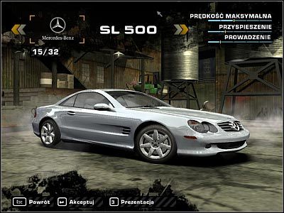 Nfs most wanted tuning mercedes sl 500