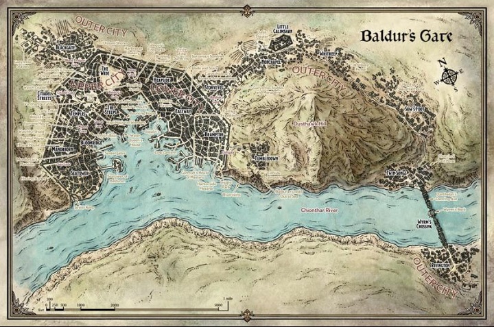 Źródło: Wizards of the Coast - Odwiedzając Wrota Baldura w Baldur's Gate 3 tak naprawdę omijamy olbrzymią część miasta i nie chodzi o jego górny dystrykt - wiadomość - 2024-04-10