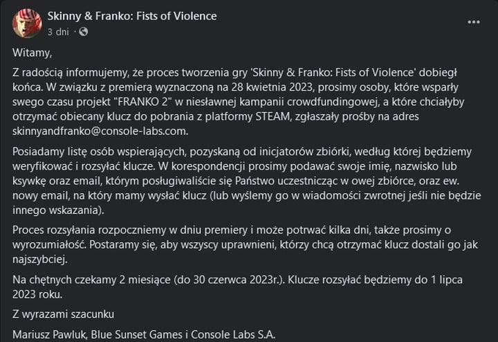 Franko nie podbił Steama, premiera polskiej gry przeszła bez echa - ilustracja #1