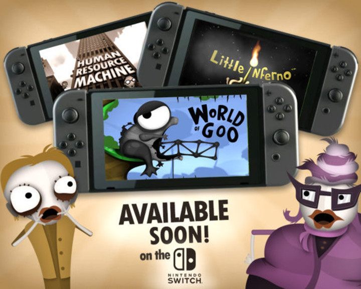Lista gier dostępnych na premierę Nintendo Switch właśnie powiększyła się o kolejne trzy tytuły - World of Goo, Little Inferno i Human Resource Machine dołączają do tytułów startowych Nintendo Switch - wiadomość - 2017-01-26