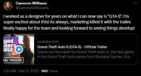 Twórcy GTA 6 reagują na wyciek trailera. Powiedzieć, że są zasmuceni, to jak nie powiedzieć nic - ilustracja #4
