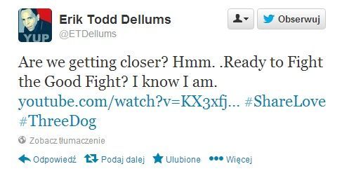 Wpis Dellumsa na Twitterze.