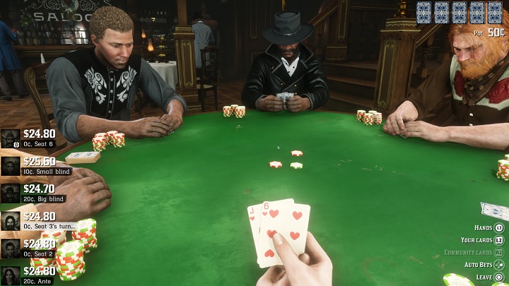 Teraz możemy wyzwać innych graczy między innymi na partyjkę w pokera. - Ogromna aktualizacja wyprowadza Red Dead Online z fazy beta-testów - wiadomość - 2019-05-15