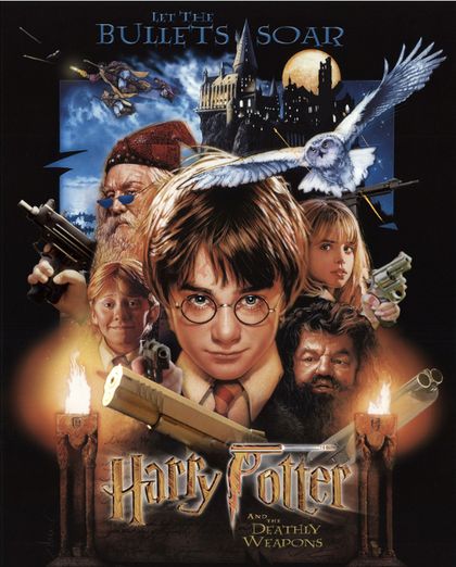 Brudny Harry Potter. Fani podmienili różdżki na broń w całym filmie - ilustracja #2