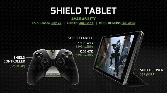 Grafiki promocyjne SHIELD Tablet. Źródło: VideoCardz.com - SHIELD Tablet - Nvidia zaprezentuje nowe urządzenie 22 lipca - wiadomość - 2014-07-19