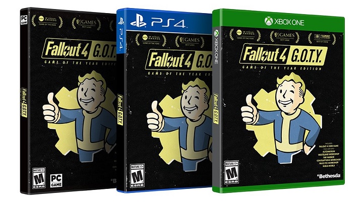Fallout 4 w Edycji Gry Roku to prawdopodobnie najlepsza okazja, by sprawdzić najnowszą przygodę na postapokaliptycznych pustkowiach od firmy Bethesda Softworks. Dzięki podstawowej wersji gry i wszystkim dotychczasowym dodatkom, pozycja zagwarantuje kilkadziesiąt godzin zabawy. - Zapowiedziano Fallout 4: Game of the Year Edition - wiadomość - 2017-08-10