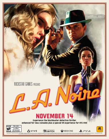 Grafika promująca L.A. Noire wygląda niczym plakat filmowy wyjęty żywcem z lat czterdziestych XX wieku, a zatem epoki, w której toczy się akcja tej produkcji.