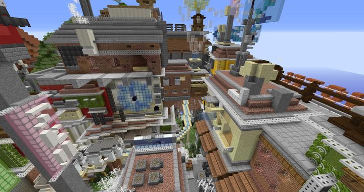 Minecraft – gracz zbudował niesamowite miasto na głowie olbrzyma - ilustracja #3