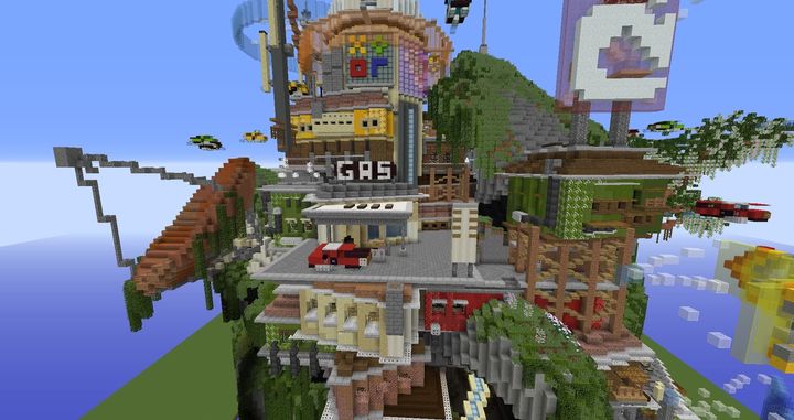 Minecraft – gracz zbudował niesamowite miasto na głowie olbrzyma - ilustracja #4