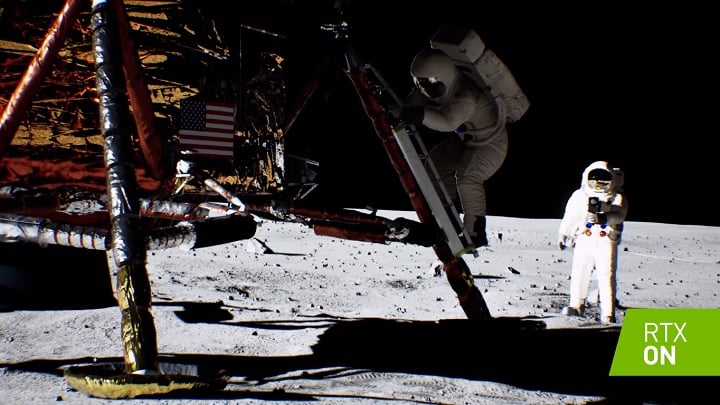 Wielki krok dla ludzkości i dla Nvidii też / Źródło: Nvidia - Nvidia odwzorowała lądowanie misji kosmicznej Apollo 11 - wiadomość - 2019-07-19