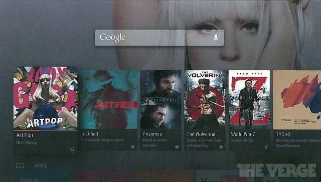 Android TV umożliwi oglądanie filmów, słuchanie muzyki i granie w gry wideo. / Źródło: The Verge. - Android TV odpowiedzią Google na Amazon Fire TV? - wiadomość - 2014-04-08