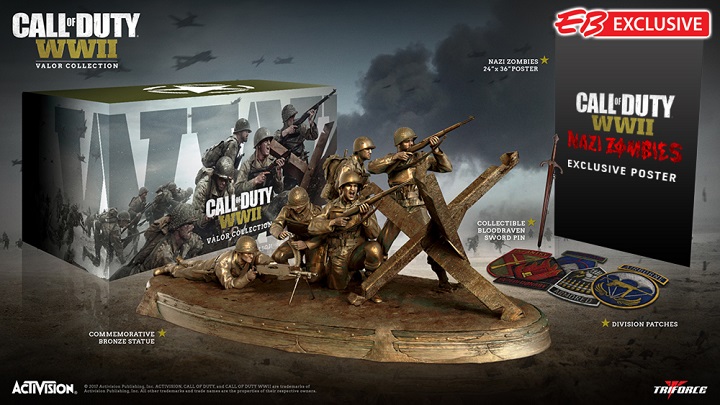 W Call of Duty: WWII – Valor Collection Pro. - Call of Duty: WWII - w edycji kolekcjonerskiej znajduje się figurka z brązu - wiadomość - 2017-08-07