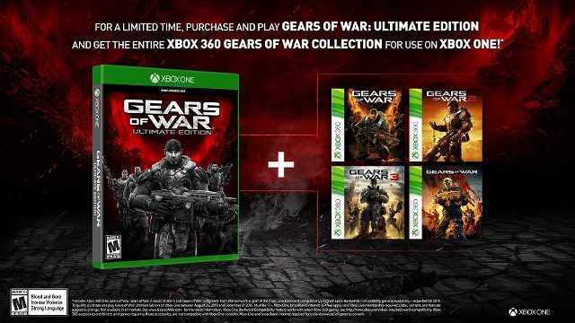 Nabywcy odświeżonego Gears of War otrzymają za darmo pozostałe gry z serii. - Gears of War: Ultimate Edition w zestawie z pozostałymi częściami cyklu - wiadomość - 2015-08-03