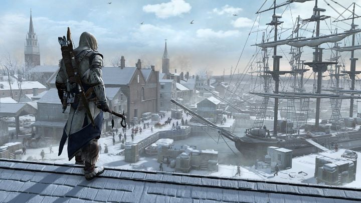 Lokacje w grze to nie tylko lasy i małe osady, ale też większe miasta. - Darmowy Assassin's Creed III już dostępny - wiadomość - 2016-12-07