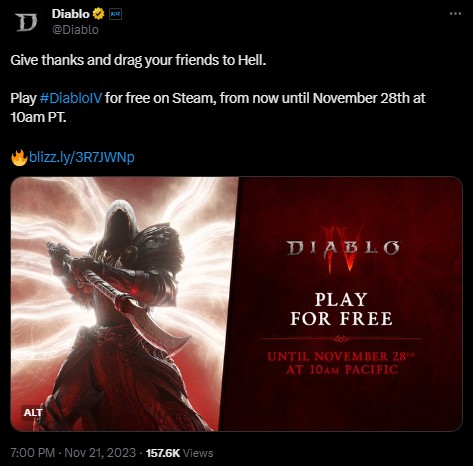 Graj w Diablo 4 za darmo na Steam. „Podziękuj i zaciągnij znajomych do piekła” - ilustracja #1