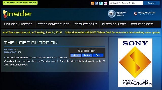 Sony zaprezentuje The Last Guardian na targach E3. - The Last Guardian zostanie zaprezentowany na targach E3 [news zakutalizowany] - wiadomość - 2013-06-04