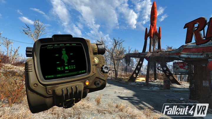 Jeśli nigdy nie mieliście okazji założyć na rękę prawdziwego Pip-Boya, to wiedzcie, że nic straconego – dzięki Fallout 4 VR nadrobicie zaległości. Pod warunkiem, że jesteście posiadaczami wystarczająco mocnego komputera i gogli HTC Vive. - Wiemy, kiedy zadebiutują Doom VFR, Skyrim VR i Fallout 4 VR - wiadomość - 2017-08-23