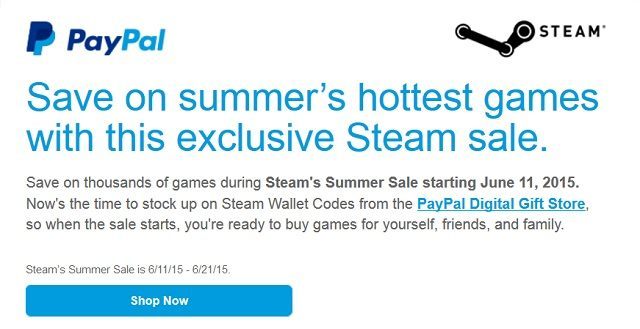 PayPal potwierdza - 11 czerwca startuje letnia wyprzedaż na Steamie - ilustracja #1