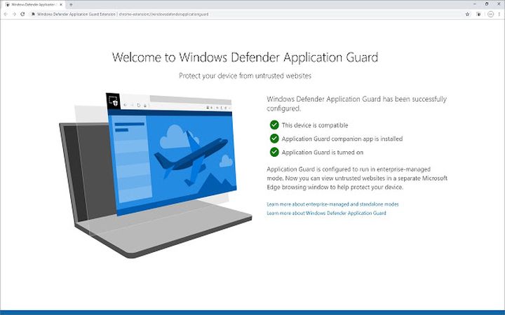 Windows Defender Application Guard w formie dodatku do Chrome i Firefox  - ilustracja #1