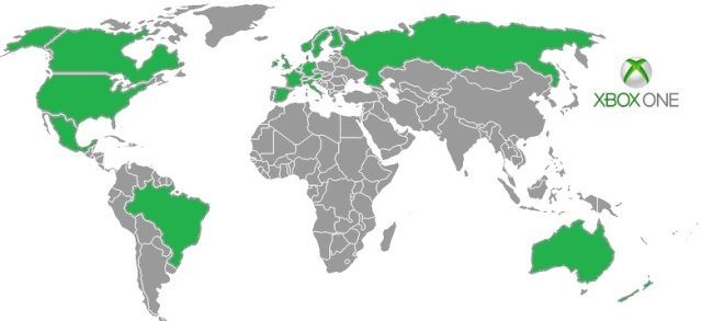 Znamy listę krajów, w których Xbox One otrzyma wsparcie Xbox Live w dniu premiery - ilustracja #1