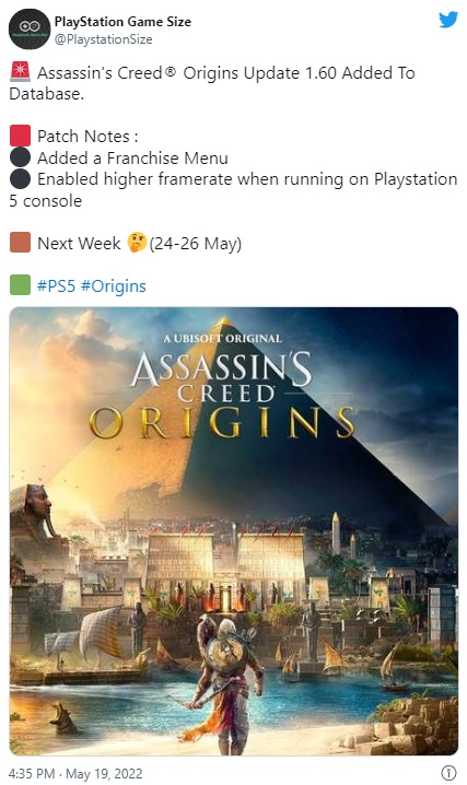 W Assassins Creed Origins zagramy w 60 fps na PS5 już niebawem [Aktualizacja #2] - ilustracja #1