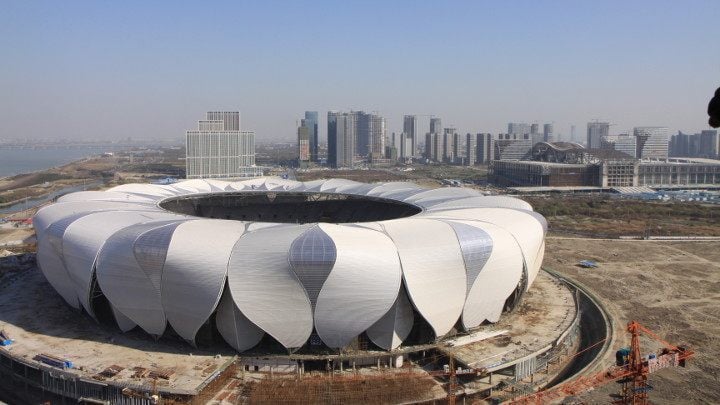 Oto charakterystyczny stadion-lotos miasta Hangzhou – gospodarza Igrzysk Azjatyckich 2022. - E-sport częścią Igrzysk Azjatyckich 2022 - wiadomość - 2017-04-21