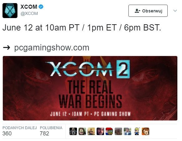 Firaxis Games zwiastuje nadejście nowego dodatku do gry XCOM 2 / Źródło: XCOM na Twitterze.