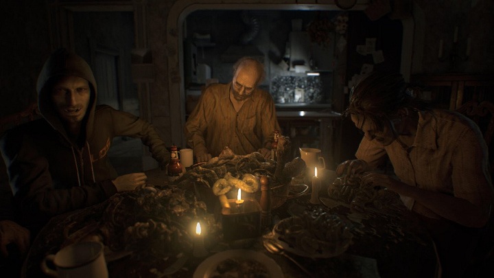 Nieco inaczej wyobrażamy sobie rodzinną kolację przy świecach, prawda? - Resident Evil VII: Biohazard — kompendium wiedzy [Aktualizacja #10: Premiera kompletnej edycji gry] - wiadomość - 2017-12-15
