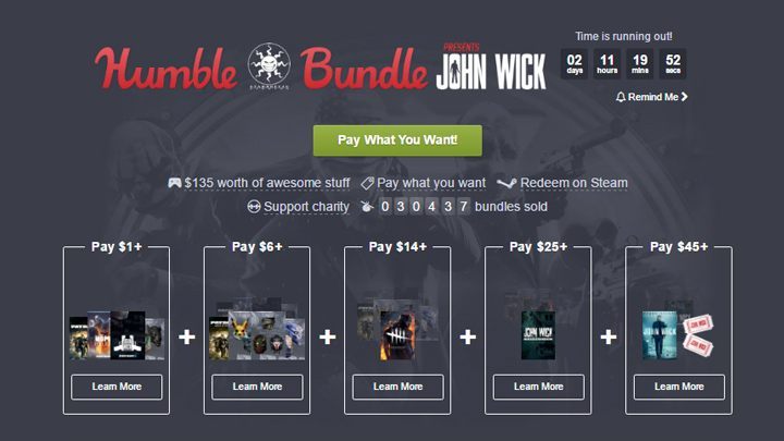 Promocja dobiegnie końca 29 stycznia. - Nowe Humble Bundle (m.in. PayDay 2, Dead by Daylight i John Wick Chronicles) - wiadomość - 2017-01-27