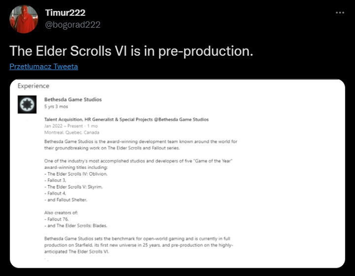 The Elder Scrolls 6 może nadal być w fazie preprodukcji - ilustracja #1