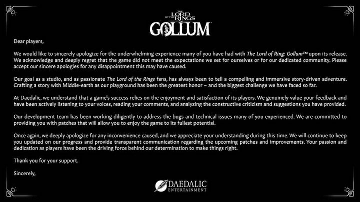 Twórcy Władcy Pierścieni: Golluma sparzyli się niczym mitologiczny Ikar, lecz i tak bronią fatalnie ocenianej gry - ilustracja #1