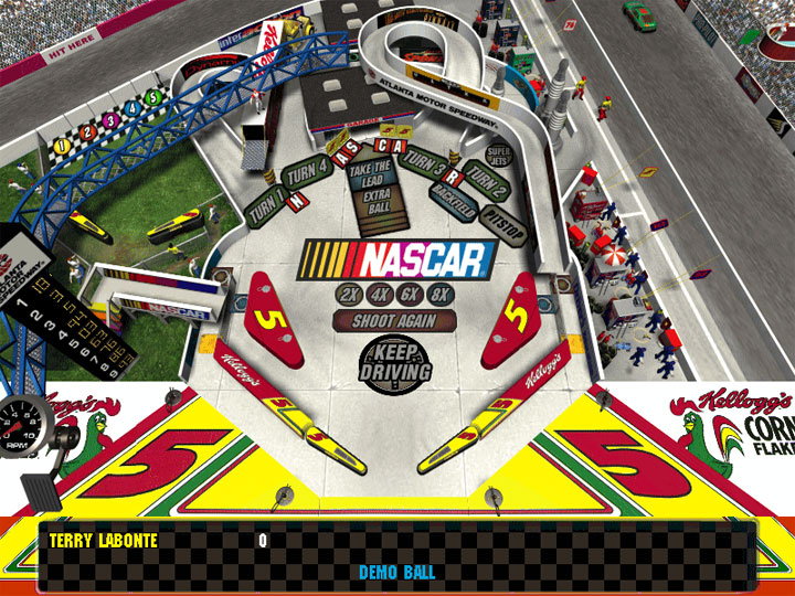3D Ultra NASCAR Pinball demo