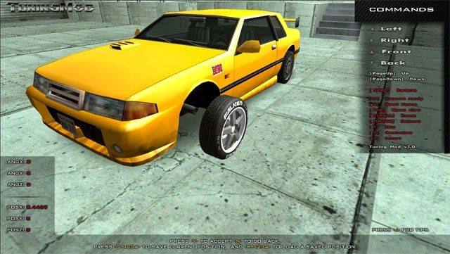Grand Theft Auto: San Andreas mod Tuning Mod v.1.0