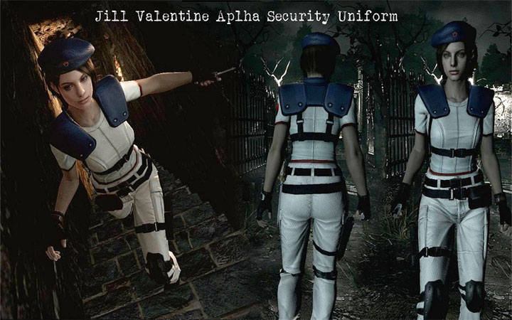 Resident Evil HD mod Jill Valentine Beta Security Uniform (Beta RE1 1995) v.12122019