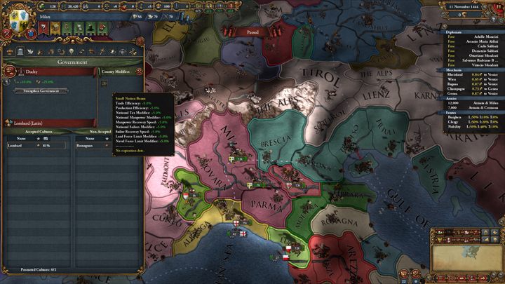 Europa Universalis IV mod Thieving Bastard's Small Sturdy and Efficient Nations v.1.2
