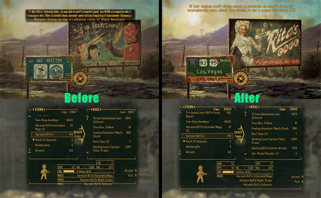 Fallout: New Vegas mod Vanilla UI Plus v.1.7