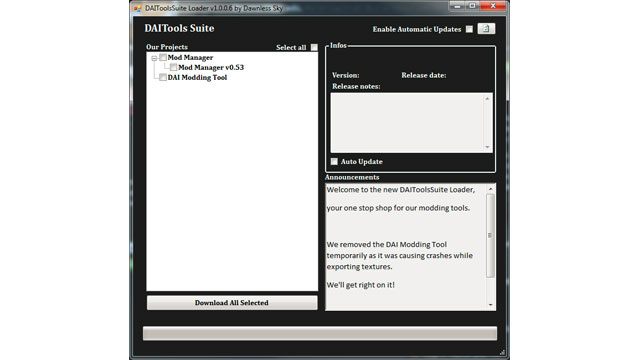 Dragon Age: Inkwizycja mod DAITools Suite Loader v.1.0.0.8