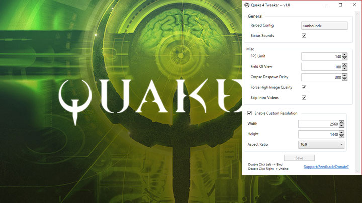 Quake 4 mod Quake 4 Tweaker v.1.1