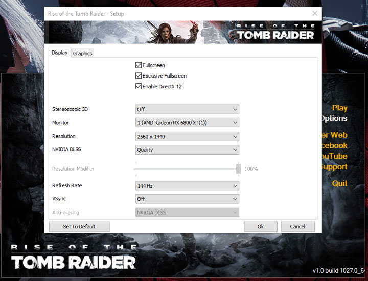 Rise of the Tomb Raider mod DLSS Unlocker for all GPUs including AMD Radeon  (FSR/(FidelityFX Super Resolution mod) v.2.1.1d