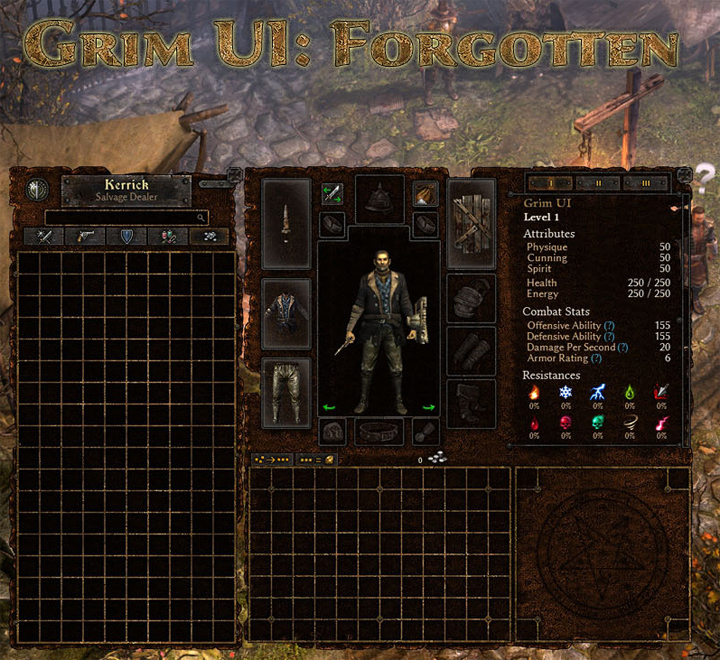 Grim Dawn mod Grim UI: Forgotten v.3