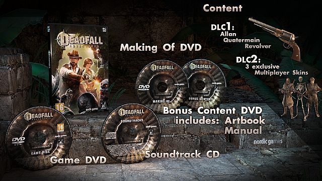 Wizualizacja Edycji Kolekcjonerskiej Deadfall Adventures w wersji pecetowej. - Deadfall Adventures – ujawniono edycję specjalną i podano nową datę premiery - wiadomość - 2013-08-30