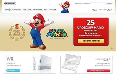 Nowa wersja polskiej strony Nintendo i rocznicowy konkurs Super Mario Bros. - ilustracja #1