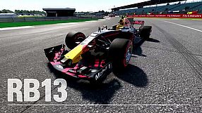 F1 2017 Max Verstappen i RB13 w grze na Silverstone (PL)