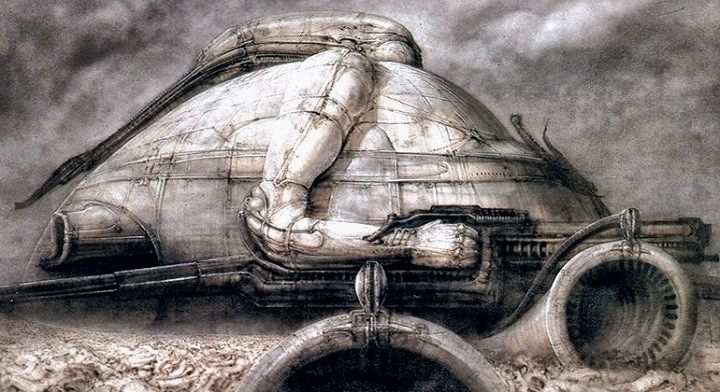 Szkice planety Harkonnenów stały się fundamentem dla mrożącej krew w żyłach atmosfery Obcego. / źródło: Detroit Institute of Arts. - Film SF zbyt obłędny, by powstał - Diuna Jodorowskiego - dokument - 2024-01-17