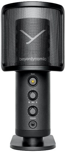 Z tyłu umieszczono przełącznik służący do podbijania i obniżania głośności zbieranego dźwięku. Jeśli nie zjadłeś śniadania i nie masz siły głośno mówić, ustaw pstryczek Gain w pozycji high. Źródło: Beyerdynamic