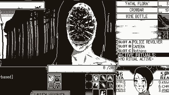 Panstasz inspirował się przede wszystkim Lovecraftem i mangą Ito (fot. World of Horror, Ysbryd Games, 2023). - Najciekawsze polskie gry wideo zapowiedziane na 2023 rok - dokument - 2022-12-09